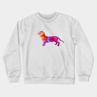 Blue Gascony Basset in watercolor Crewneck Sweatshirt